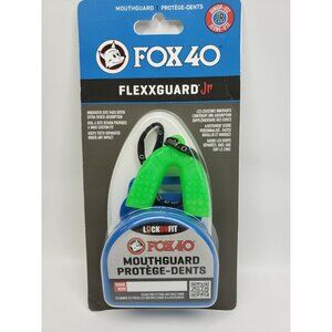 Youth Mouth Guard Fox 40 Flexxguard JR Lock on Fits Under 12 With Case and Strap
